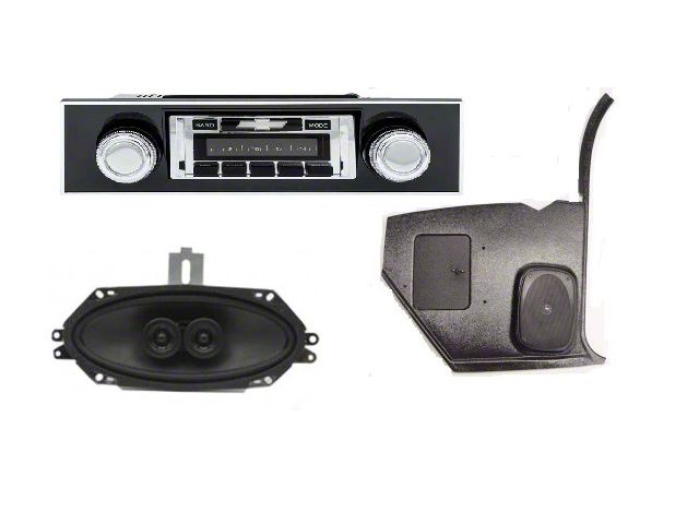 Custom Autosound 67-68 USA-630 Radio,With Black Bezel,Spk