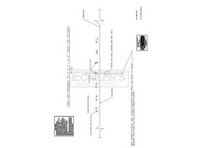 1967-1968 Firebird Deck Lid Emblem Template PONTIAC