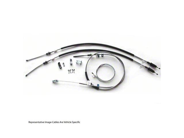 1967-1968 Chevy-GMC Truck Parking Brake Cable Set, Three Quarter Ton 4WD Longbed, OE Steel