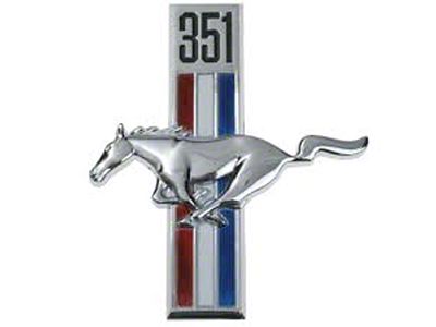 1967-1968 Mustang 351 Running Horse Fender Emblem