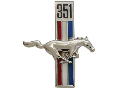 1967-1968 Mustang 351 Running Horse Fender Ornament, Right (any 351 engine)
