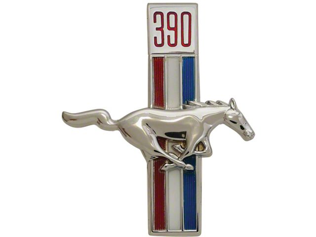 1967-1968 Mustang 390 Running Horse Fender Ornament, Right