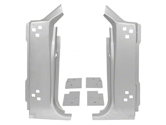 1967-1968 Mustang A-Pillar Panel Set with Door Hinge Mounting Plates