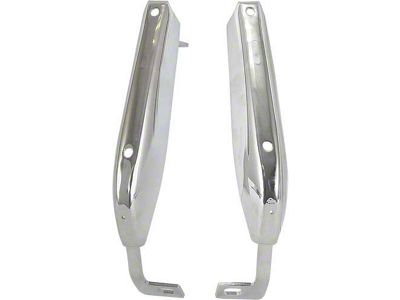 1967-1968 Mustang Chrome Front Bumper Guards with Holes for Pads, Pair