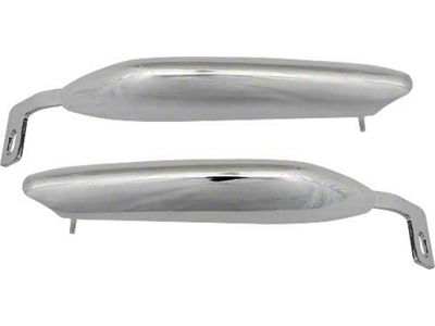 1967-1968 Mustang Chrome Front Bumper Guards without Holes for Pads