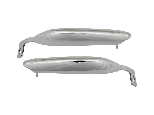 1967-1968 Mustang Chrome Front Bumper Guards without Holes for Pads