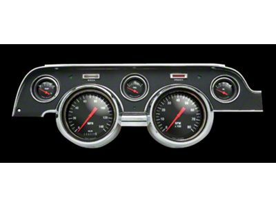 1967-1968 Mustang Classic Instruments Hot Rod Style 5-Gauge Set with Black or White Background, Includes Dash Bezel