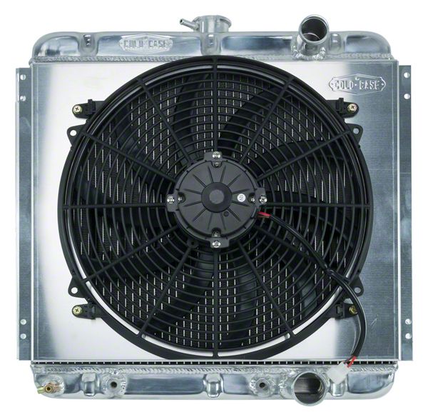 Radiators4Less Aluminum Radiator Fan Shroud W/ 16" Fan For 1967-1970 Ford Mustang – 20 Core Downflow