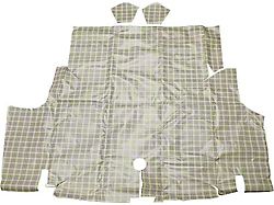 Coupe or Convertible Trunk Mat with Plaid Pattern (67-68 Mustang)