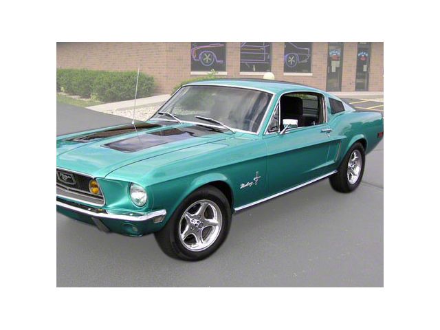 1967-1968 Mustang Fastback Door Glass, Left