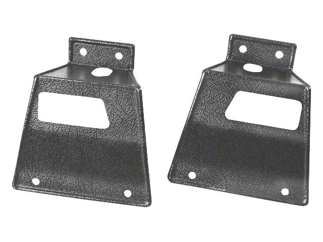 1967-1968 Mustang Fastback Fold Down Rear Seat Latch Cover Plates, Pair