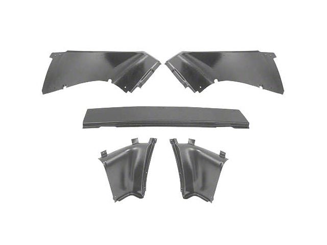 1967-1968 Mustang Fastback Quarter Panel Trim Set, 5 Pieces