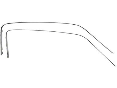 OPR 1967-1968 Mustang Fastback Roof Drip Rail Molding Escutcheon and Sash, Pair