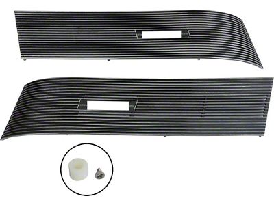 1967-1968 Mustang Fastback Roof Quarter Vent Grilles, Chrome