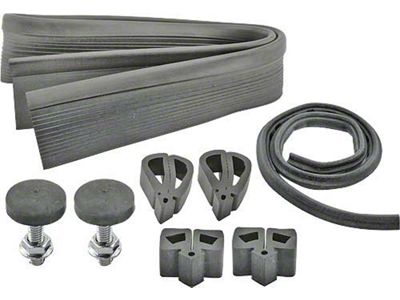 1967-1968 Mustang Hood Seal and Bumper Set, 8 Pieces