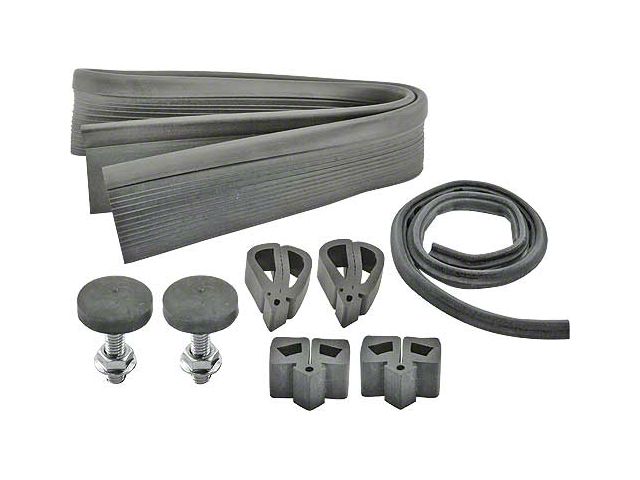 1967-1968 Mustang Hood Seal and Bumper Set, 8 Pieces