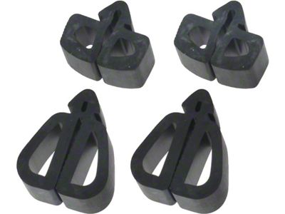 1967-1968 Mustang Side Hood Bumper Set, 4 Pieces