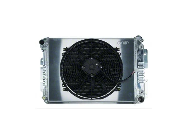 1967-1969 Camaro Cold Case Aluminum Radiator & Fan Kit, AT, Single 16 Inch Fan & Shroud Big Block