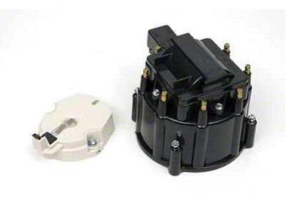 1967-1969 Camaro HEI Distributor Cap & 50000 Volt Coil Black