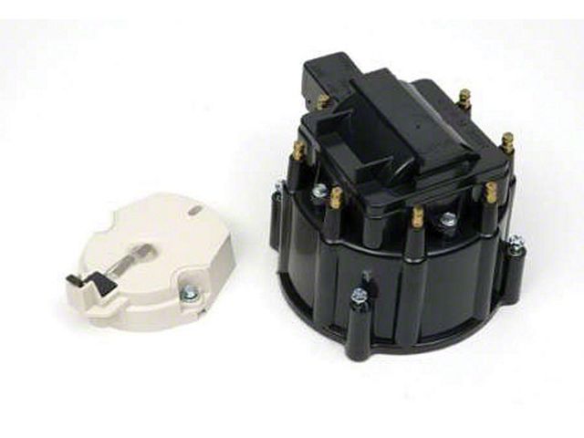 1967-1969 Camaro HEI Distributor Cap & 50000 Volt Coil Black