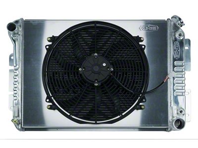 1967-1969 Firebird Cold Case Aluminum Radiator & Fan Kit, AT, Single 16 Inch Fan & Shroud