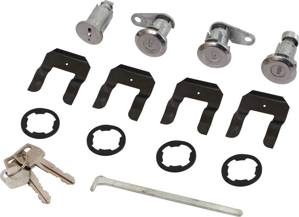 thumbnail image 2 of Door Lock And Ignition Key Cylinder Set With Replacement Keys (64-66 Mustang 2 of 11