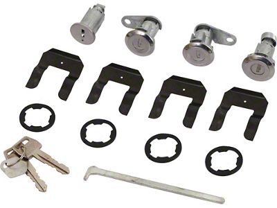 Ignition, Door and Trunk Lock Set with Ford Style Keys (67-69 Mustang)