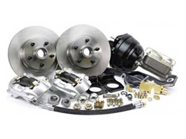 1967-1969 Mustang Legend Series Power Front Disc Brake Conversion Kit with Drilled And Slotted Rotors, V8 with Manual Transmission