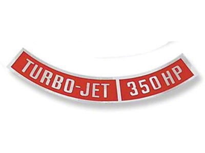 1966-70 Decal,Air Cleaner,Turbo-Jet 350 hp