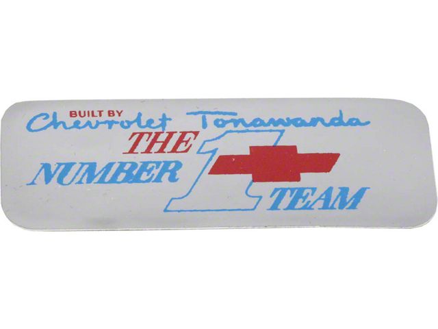 Valve Cover Decal, Tonawanda 1 Team, 1967-1970