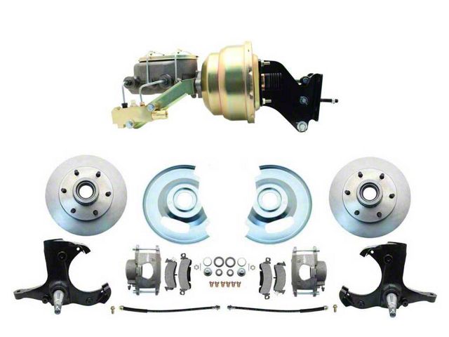 1967-1970 Chevy Truck Disc Brake Conversion Kit 6 Lug 8 Dual Booster Conversion, 2WD Stock Height