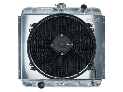 1967-1970 Mustang COLD-CASE 20 Aluminum Radiator Kit w/16 Electric Fan, 390/428 V8 w/Manual Transmission