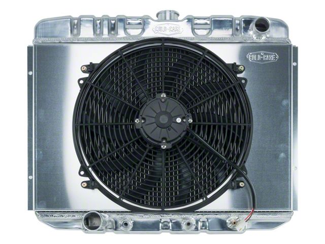 1967-1970 Mustang COLD-CASE 24 Aluminum Radiator Kit w/16 Electric Fan, Big Block V8 w/Automatic Transmission