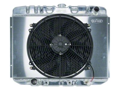 1967-1970 Mustang COLD-CASE 24 Aluminum Radiator Kit w/16 Electric Fan, Big Block V8 w/Automatic Transmission