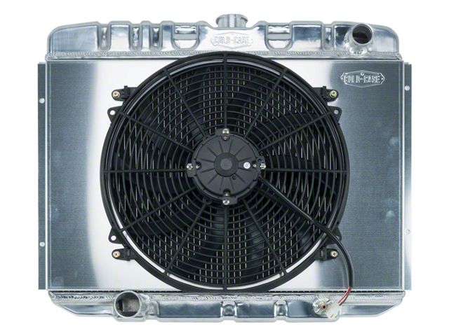 1967-1970 Mustang COLD-CASE 24 Aluminum Radiator Kit w/16 Electric Fan, Big Block V8 w/Manual Transmission