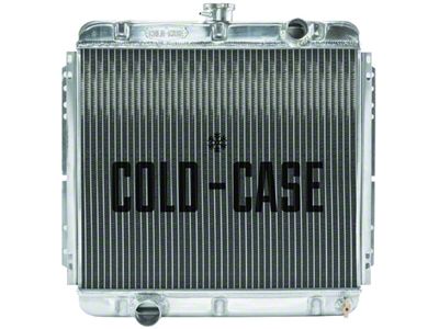 1967-1970 Mustang COLD CASE Big 2-Row Aluminum Radiator, 390/428 v8 withg Manual Transmission