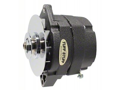 1967-1971 Camaro Alternator; 100 AMP; OEM Wire; 10si Case; V Groove Pulley; External Regulator; Black Wrinkle; Must Be Used With An External Solid State Voltage Regulator;