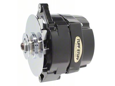 1967-1971 Camaro Alternator; 140 AMP; OEM Wire; V Groove Pulley; External Regulator; Black;