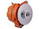 1967-1971 Camaro Alternator; 80 AMP; OEM Wire; 10si Case; V Groove Pulley; External Regulator; Orange Powdercoat w/Chrome Accents; Must Be Used With An External Solid State Voltage Regulator;