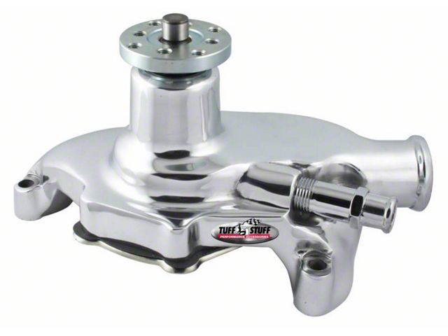 1967-1971 Chevrolet Camaro Platinum SuperCool Water Pump; 5.625 in. Hub Height; 5/8 in. Pilot; Short; Flat Smooth Top And No Top Threaded Water Port; Polished; 1353NB