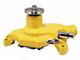 1967-1971 Chevrolet Camaro SuperCool Water Pump; 5.625 in. Hub Height; 5/8 in. Pilot; Short; Threaded Water Port; Yellow Powdercoat w/Chrome Accents; 1354NCYELLOW