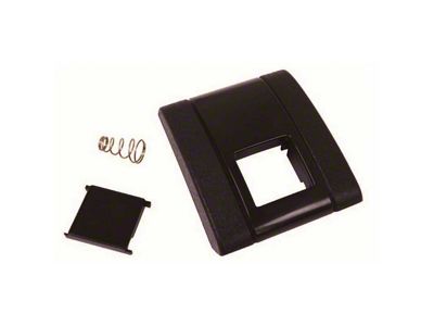 1967-1972 Camaro Seat Belt Buckle Cover Assembly, Standard, With Black Button