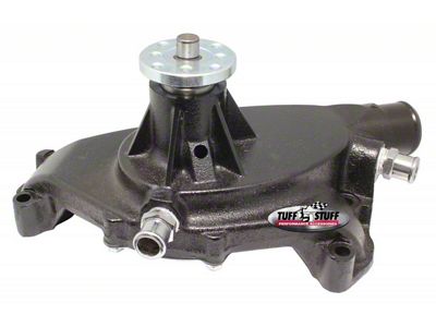 1967-1972 Chevrolet Camaro Smoothie Style Water Pump; 5.750 in. Hub Height; 5/8 in. Pilot; Short; Flat Smooth Top And 2 Threaded Water Ports; Black; 1496NC