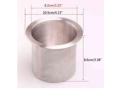 Stainless Steel Cup Holder, Double, 67-72