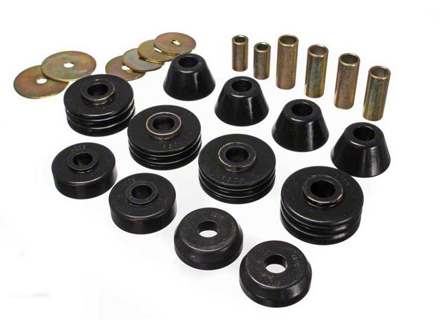 67-72 Cab Mounts, 1/2T, 2WD, Black