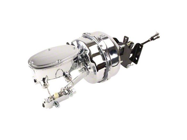 1967-1972 Chevy Truck 9 Dual Chrome Power Booster Conversion Kit Oval Master Disc/Drum