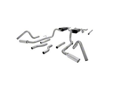 1967-1972 Chevy-GMC Truck Flowmaster American Thunder Dual Exhaust Crossmember Back System, Stainless Steel, 1/2 Ton V8, 2WD