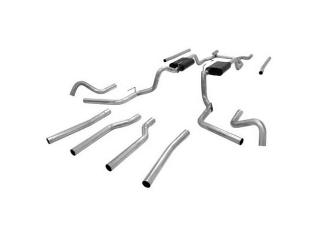 1967-1972 Chevy-GMC Truck Flowmaster American Thunder Dual Exhaust Crossmember Back System, Aluminized Steel, 1/2 Ton V8, 2WD