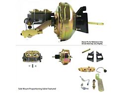 1967-1972 Chevy-GMC C/K Power Brake Booster Kit, Firewall Mount-9 Single Diaphragm Booster, Drum/Drum-Side Mount Proportioning Valve 