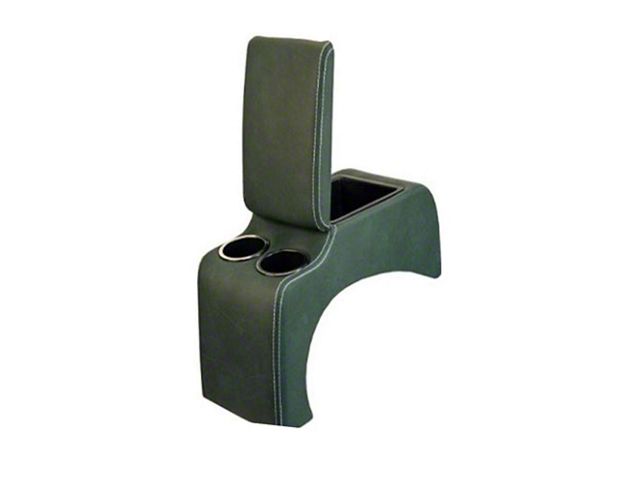 1967-1972 Chevy-GMC Truck Center Console, Custom Forest Green With White Stitching-For Use With TMI Seats